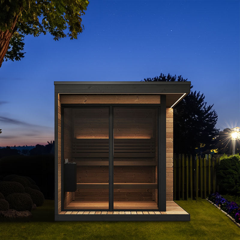 SaunaLife Garden Luxury Series 6 Person Outdoor Home Sauna Kit
