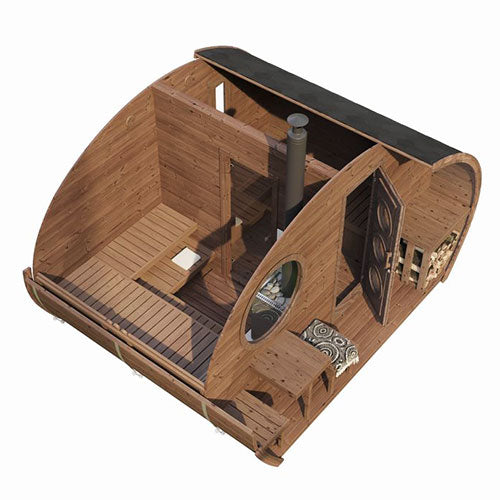SaunaLife Garden Series 8 Person Outdoor Home Sauna Suite Kit