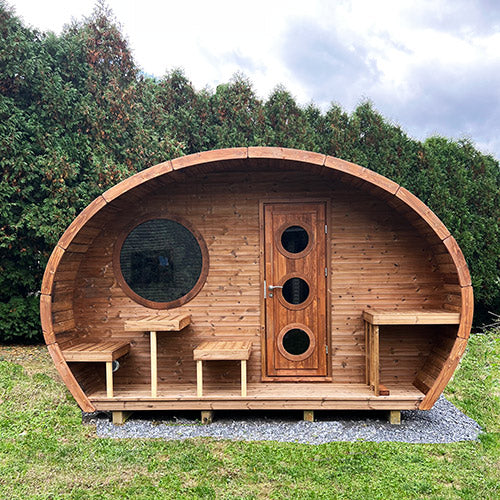 SaunaLife Garden Series 8 Person Outdoor Home Sauna Suite Kit