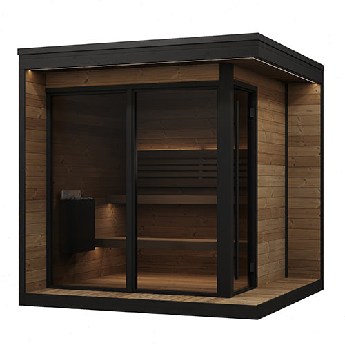 SaunaLife Garden Luxury Series 6 Person Outdoor Home Sauna Kit