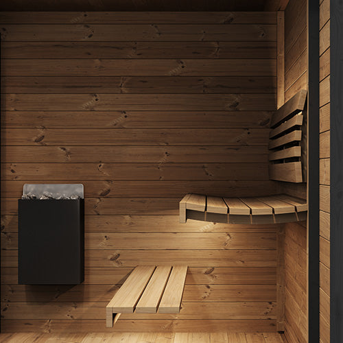 SaunaLife Garden Luxury Series 6 Person Outdoor Home Sauna Kit