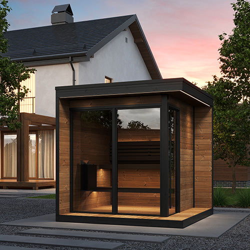 SaunaLife Garden Luxury Series 6 Person Outdoor Home Sauna Kit