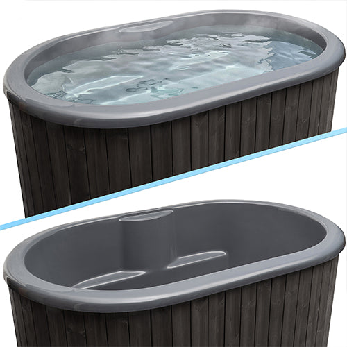 SaunaLife 2-Person Immersion Tub and Combination Water Chiller/Heater, Black