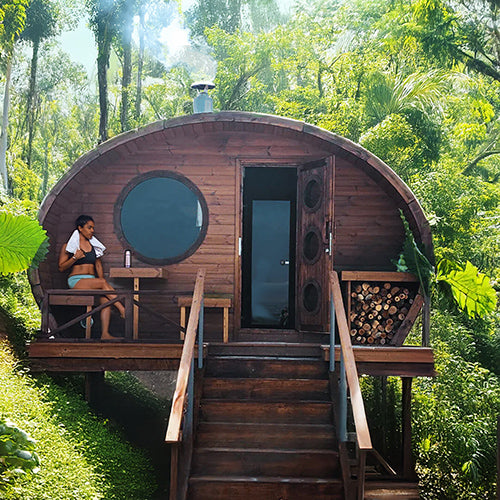 SaunaLife Garden Series 8 Person Outdoor Home Sauna Suite Kit
