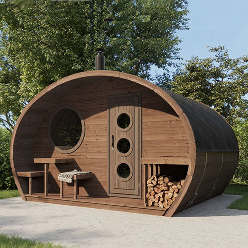 SaunaLife Garden Series 8 Person Outdoor Home Sauna Suite Kit