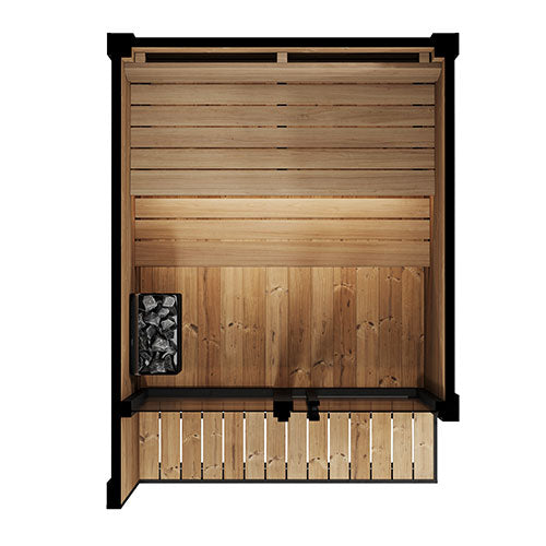 Luxury 4-Person Outdoor Sauna | SaunaLife Garden Luxury Series | Modern Home Wellness
