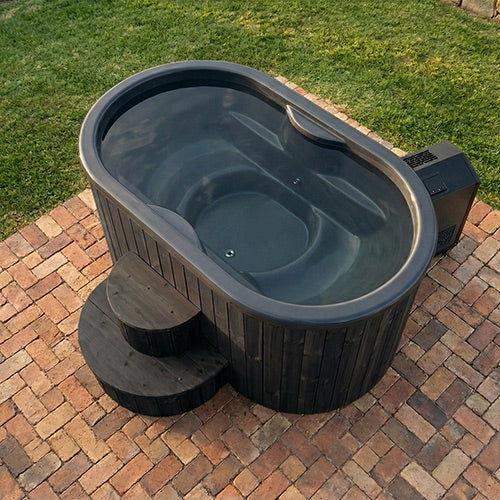 SaunaLife 2-Person Immersion Tub and Combination Water Chiller/Heater, Black